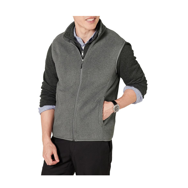 Amazon Essentials Men's Full-Zip Polar Fleece Vest