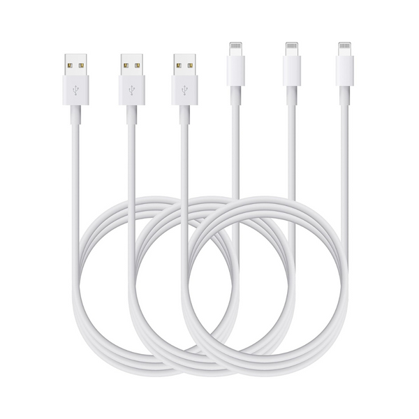 3-Pack 3ft Apple Mfi Certified Fast Charging Usb Lightning Cable