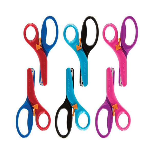 6-Pack Fiskars Training Scissors with Easy Grip