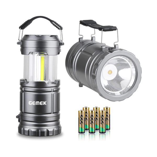 2-Pack Gemek Battery Powered Led Camping Lantern Flashlights (various)