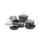 Cuisinart 11-Piece Cookware Set, Black, Chef’s Classic Nonstick Hard Anodized, 66-11