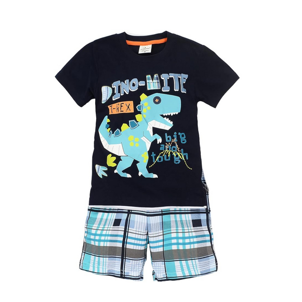 Crazy Gotend Little Boys Dinosaur Short Sleeve Clothing Set