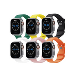 6 Pack Soft Silicone Waterproof Bands Compatible with Apple Watch