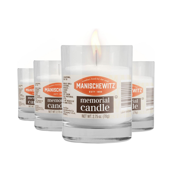 Manischewitz Yartzheit Memorial Candle, 4 Pack