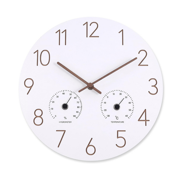 Vigorwise 12" Wooden Frame Wall Clock