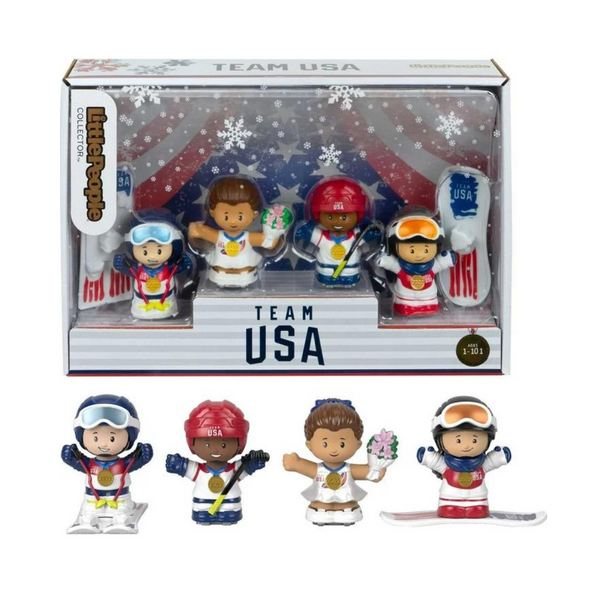 4-Count Little People Collector Team USA Winter Sports Figures