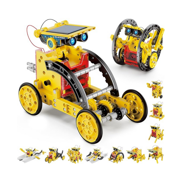 Hot Bee Kids 12-in-1 STEM Projects Solar Robot Kit