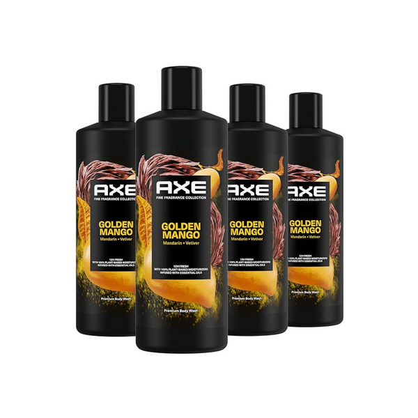 4-Pack AXE Fine Golden Mango Fragrance Collection Body Wash, 18oz