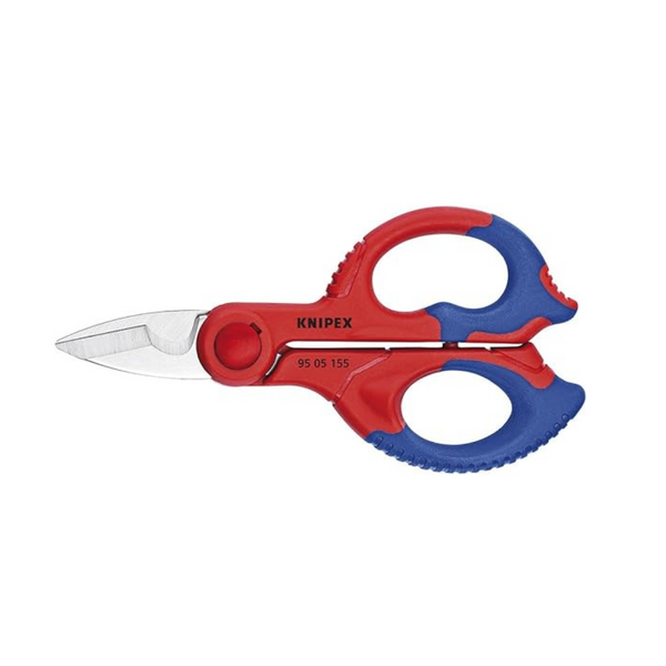 KNIPEX Electrician's Scissor Snips with Comfort Grip and Sheath