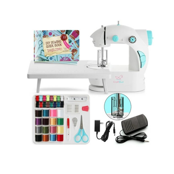 48-Piece CraftBud Dual Speed Portable Sewing Machine Kit