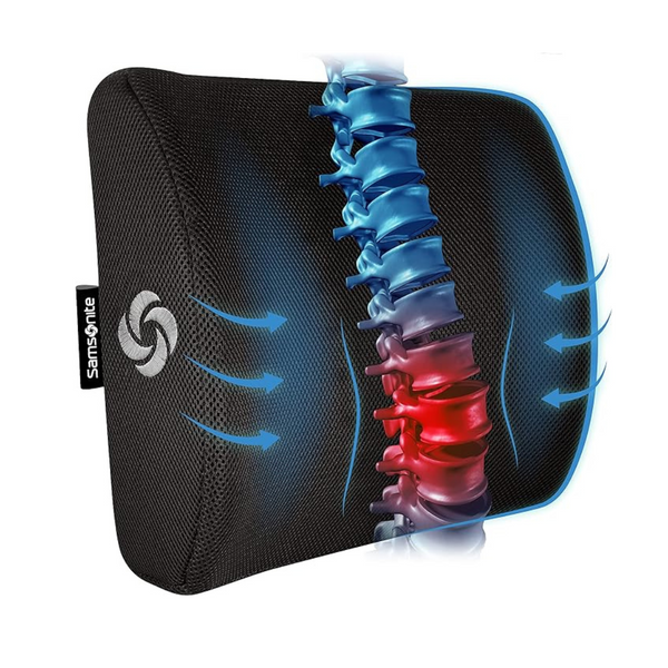 SAMSONITE Perfectly Balanced Memory Foam Lumbar Support Pillow