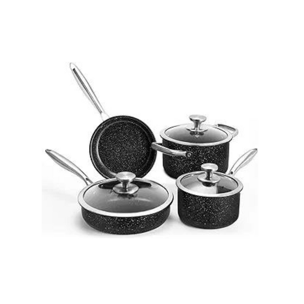 7Pcs Stainless Steel Non-Stick Cooking Pots and Pans Set