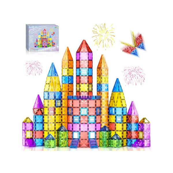 102PCS Diamond Magnetic Tiles Set