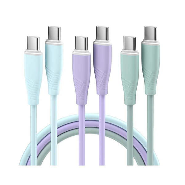 3-Pack Bkayp 6ft 60W USB-C Fast Charging Cable