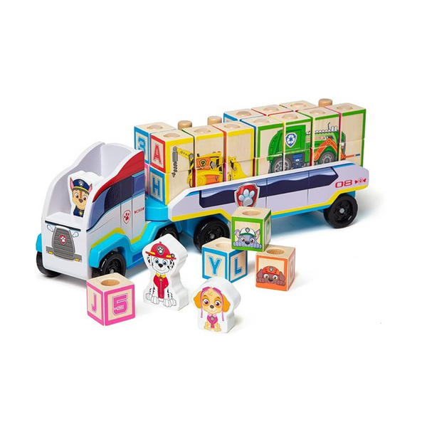 Melissa & Doug PAW Patrol Wooden ABC Block Truck (33 Pieces)