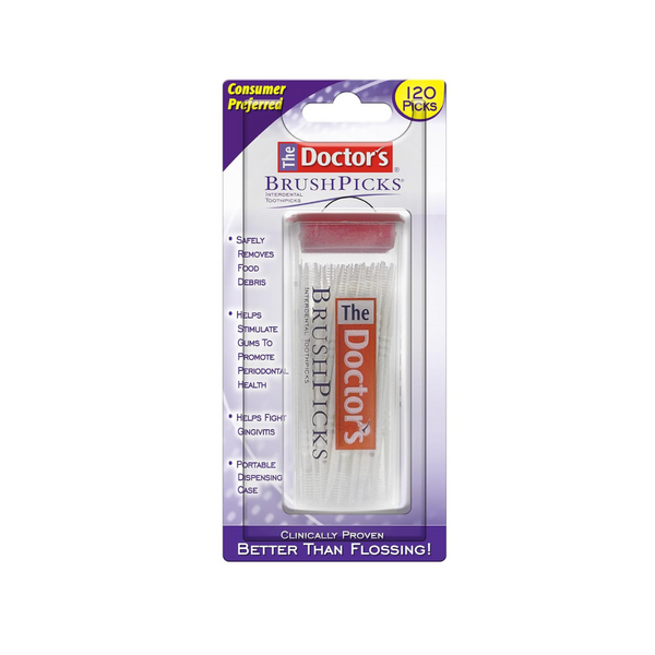 120-Count 2-in-1 The Doctor's BrushPicks Interdental Toothpicks