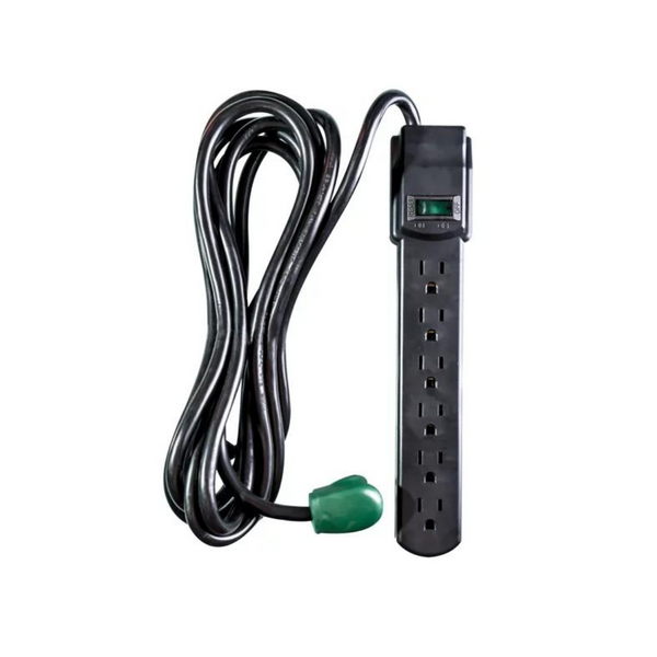 GoGreen Power 250 Joules 6 Outlet Surge Protector with 12ft Cord