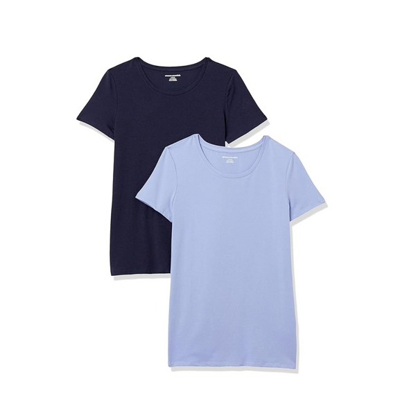 2-Pack Amazon Essentials Women's Classic-Fit Crewneck T-Shirt