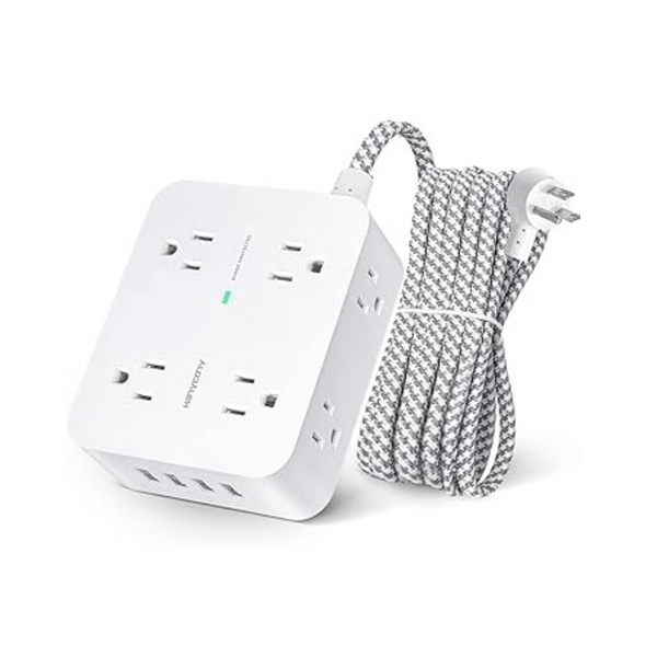 Hanycony 8 Widely Outlets with 4 USB Charging Ports Power Strip