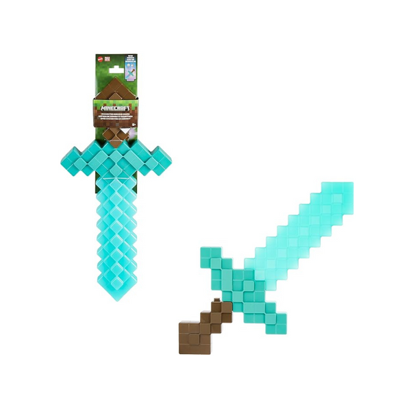 Mattel Minecraft Enchanted Diamond Toy Sword with Lights & Sounds