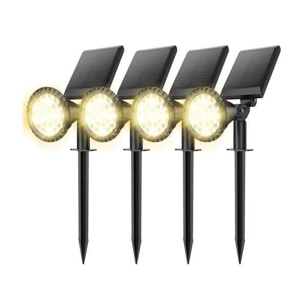 4-Pack Waterproof 27 LED Outdoor Solar Lights for Yard