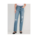 Old Navy Women's High-Waisted OG Loose Cotton-Hemp Blend Jeans