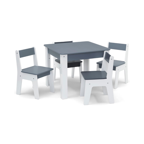 GapKids Table and 4 Chair Set, Grey/White