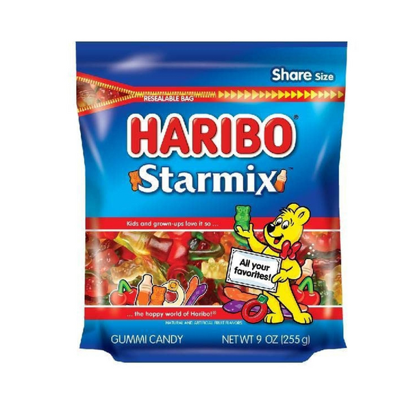 Haribo Starmix Gummi Candy Resealable Bag, 9 Oz