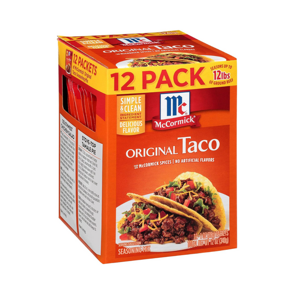 12-Pack McCormick Original Taco Seasoning Mix 12oz