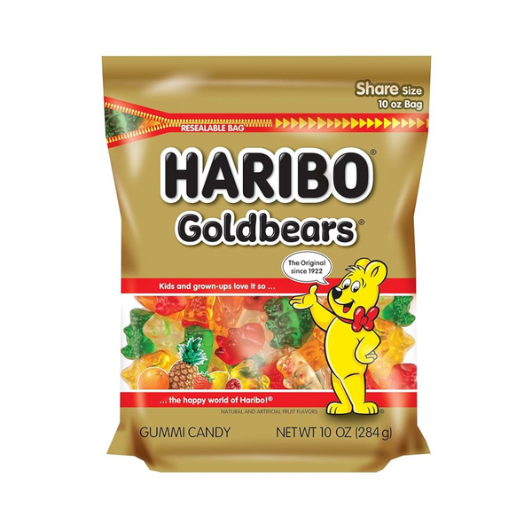 Haribo Original Goldbears Gummi Candy Zipper Bag (10 oz)