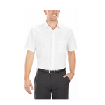 Van Heusen Men’s Regular Fit Poplin Solid Short Sleeve Dress Shirt