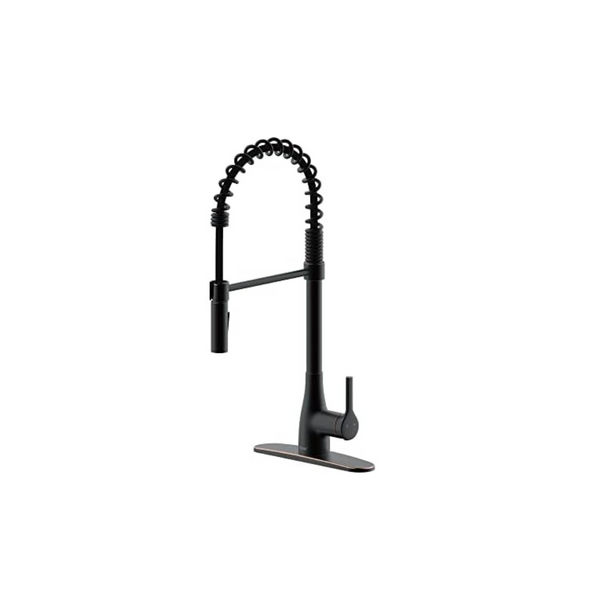 Bio Bidet Single-Handle Pull-Down Spring Neck Sprayer Kitchen Faucet