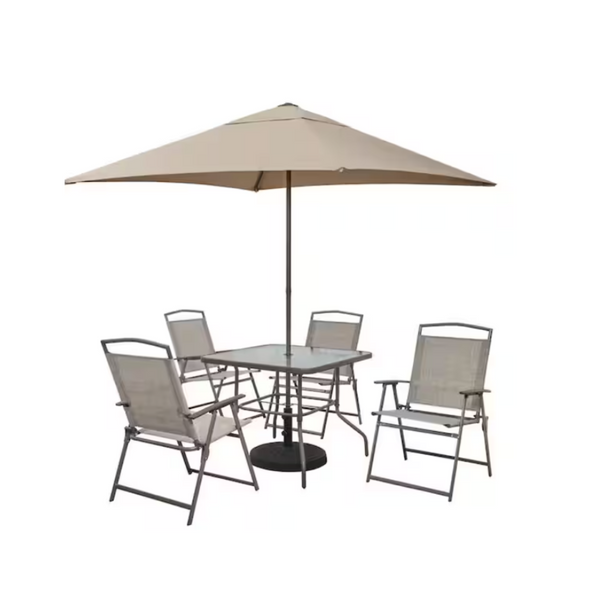 StyleWell Amberview 6-Piece Steel Square Outdoor Dining Set