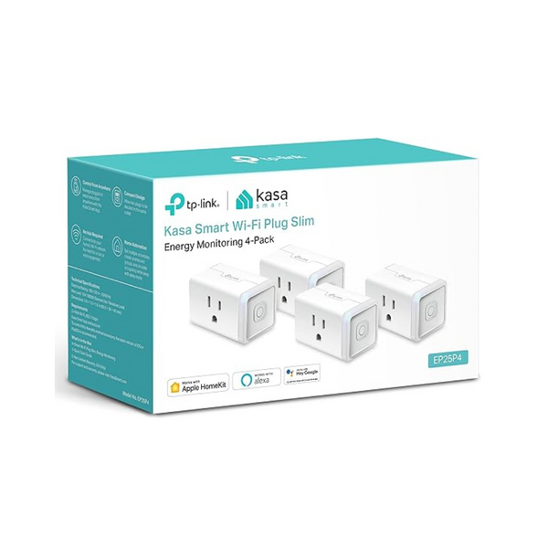 4-Pack TP-Link Kasa Energy-Monitoring Smart Plugs