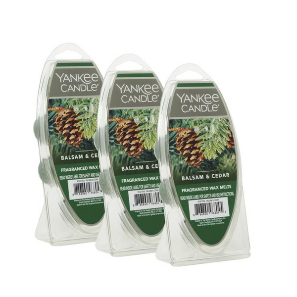 3-Pack Yankee Candle Balsam & Cedar Wax Melts