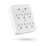 Kmc 980 Joule 6-Outlet Wall Plug Adapter Power Strip