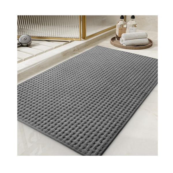 Tchdio 17" x 24" Non Slip Checkered Bath Mat Rug