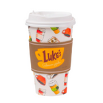 8-Pack Silver Buffalo Gilmore Girls Lukes Logo Paper Cup with Lid, 16oz