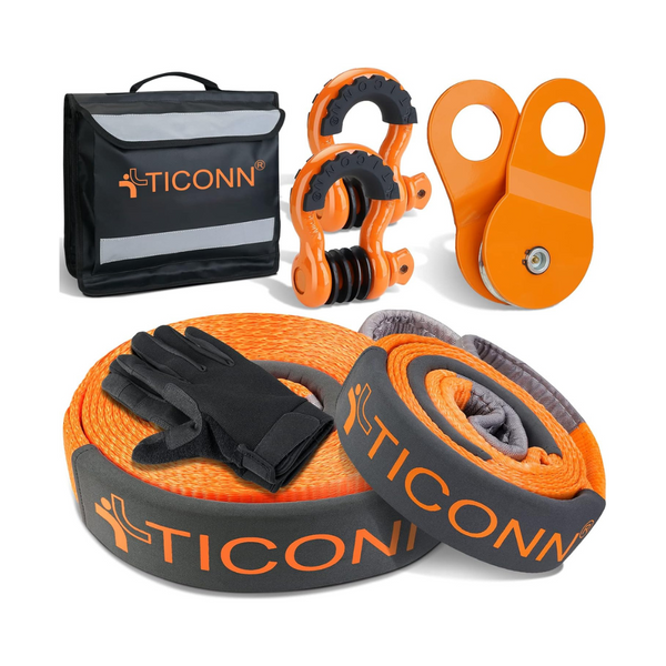 Ticonn 3''x20ft 35000 lbs Strength Recovery Tow Strap