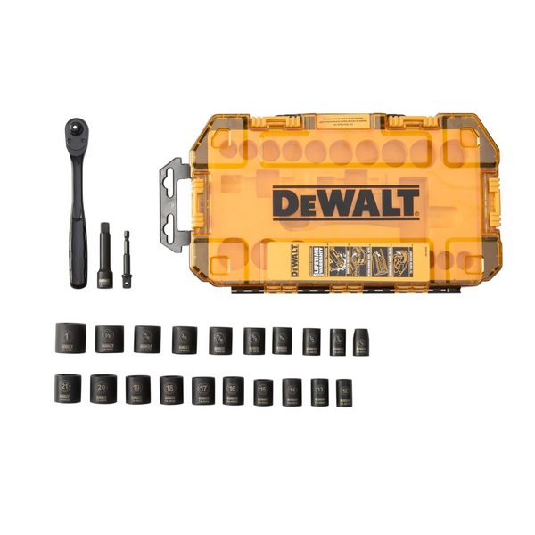 23-Piece Dewalt 3/8" Drive Metric Impact Socket Set