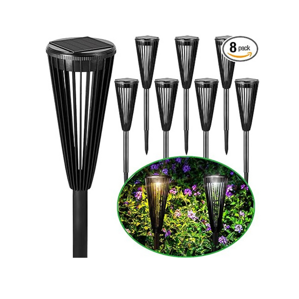 8-Pack Waterproof Outdoor Solar Powered Pathway Garden Lights