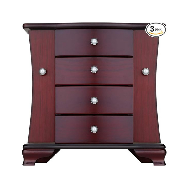 Rr Round Rich Design Solid Wood Jewelry Box