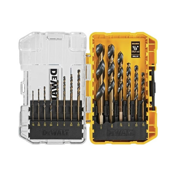 14-Piece Dewalt Black and Gold Drill Bit Set