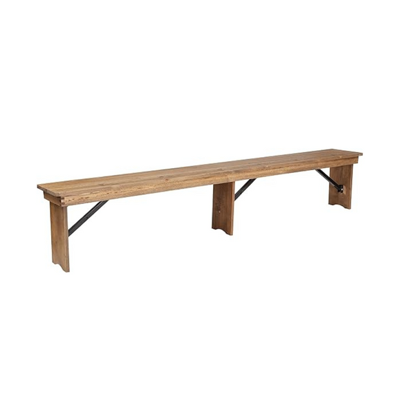 Flash Furniture Hercules Commercial Grade Farmhouse 3 Leg Bench