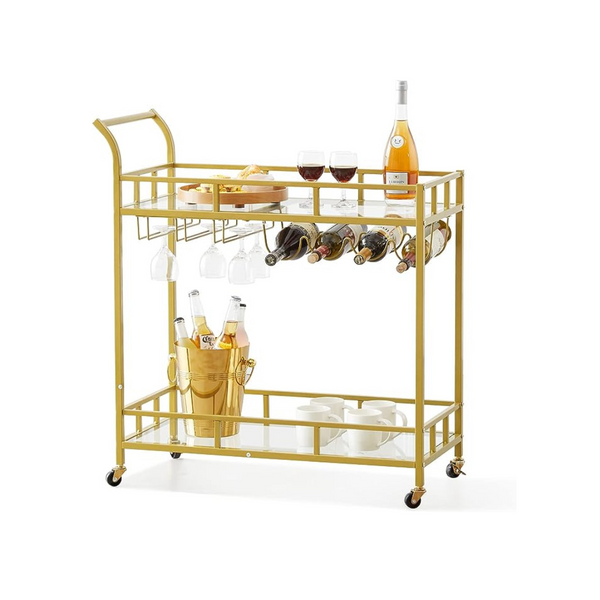 2 Tier Gold Bar Cart