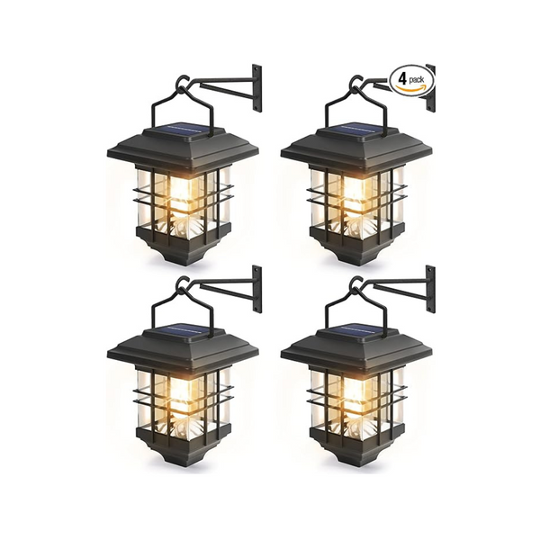 4-Pack Pasamic Solar Lantern Outdoor Hanging Solar Lights