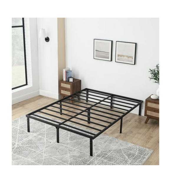 Mainstays 14" Heavy Duty Steel Slat Queen Platform Bed Frame