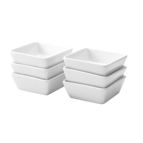 Bruntmor 4 Oz Square Ramekins Ceramic Ramekins (Set of 6)