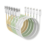 6-Pack Apple MFi Certified Fast Charging Long Lightning Cable