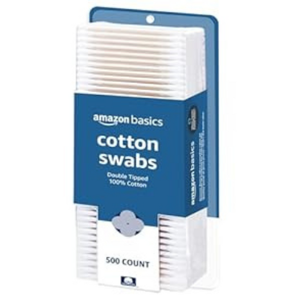 500-Count Amazon Basics Cotton Swabs